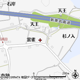 愛知県新城市須長（雲雀）周辺の地図