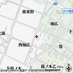 愛知県岡崎市中之郷町西袖広30周辺の地図