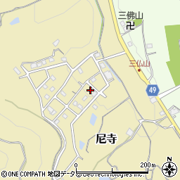 兵庫県三田市尼寺888周辺の地図