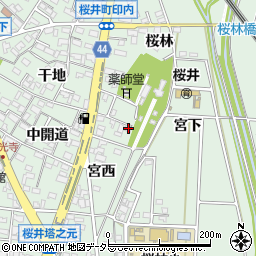 愛知県安城市桜井町宮西2周辺の地図