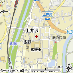 兵庫県三田市上井沢644周辺の地図