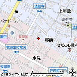 愛知県岡崎市法性寺町郷前46周辺の地図