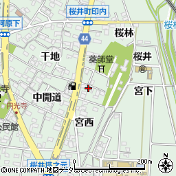 愛知県安城市桜井町宮西11-4周辺の地図