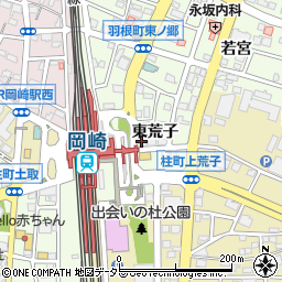 個室 居酒屋 地鶏坊主 岡崎駅前店周辺の地図
