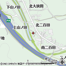 愛知県岡崎市保母町北二百田周辺の地図