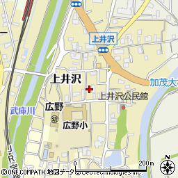 兵庫県三田市上井沢630周辺の地図