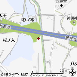 愛知県新城市八束穂甲田周辺の地図