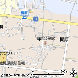 兵庫県加東市梶原217周辺の地図