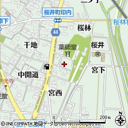 愛知県安城市桜井町宮西6周辺の地図