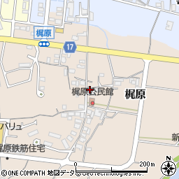 兵庫県加東市梶原210周辺の地図