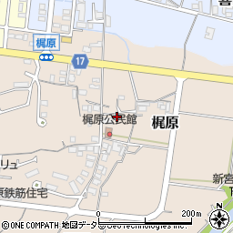 兵庫県加東市梶原231周辺の地図