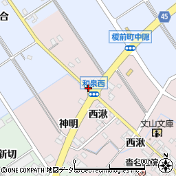 和泉西周辺の地図