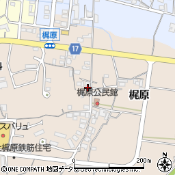 兵庫県加東市梶原226周辺の地図