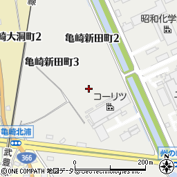 愛知県半田市亀崎新田町周辺の地図