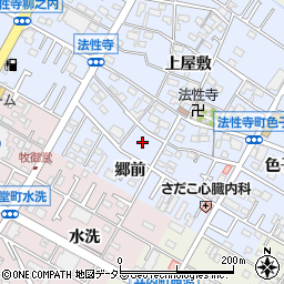 愛知県岡崎市法性寺町郷前14周辺の地図