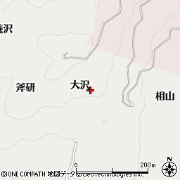愛知県岡崎市樫山町大沢周辺の地図