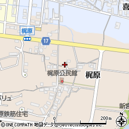 兵庫県加東市梶原229周辺の地図
