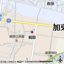 兵庫県加東市梶原238周辺の地図