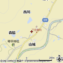 兵庫県宝塚市下佐曽利小西周辺の地図