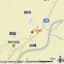 兵庫県宝塚市下佐曽利（小西）周辺の地図