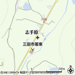 兵庫県三田市志手原212周辺の地図