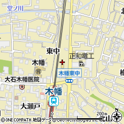 京都府宇治市木幡東中54-5周辺の地図