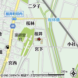 愛知県安城市桜井町宮下14周辺の地図