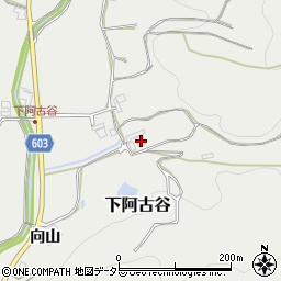 兵庫県川辺郡猪名川町下阿古谷前町周辺の地図