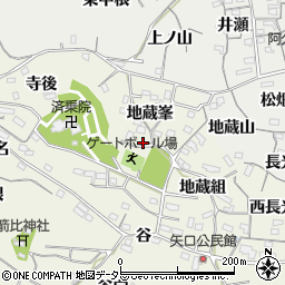 愛知県知多郡阿久比町矢高地蔵峯5周辺の地図