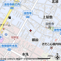 愛知県岡崎市法性寺町郷前23周辺の地図