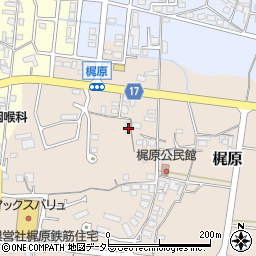 兵庫県加東市梶原297周辺の地図