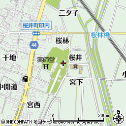 愛知県安城市桜井町桜林17周辺の地図