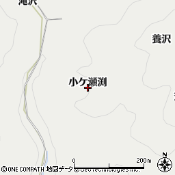 愛知県岡崎市樫山町小ケ瀬渕周辺の地図
