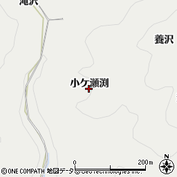 愛知県岡崎市樫山町（小ケ瀬渕）周辺の地図