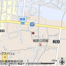 兵庫県加東市梶原223周辺の地図