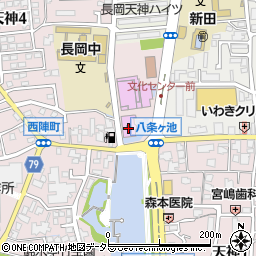 長岡京市立図書館周辺の地図