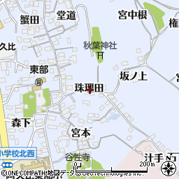 愛知県知多郡阿久比町宮津珠理田周辺の地図