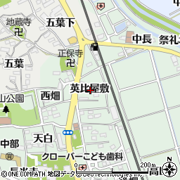 愛知県知多郡阿久比町椋岡英比屋敷周辺の地図