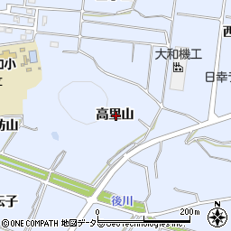 愛知県常滑市久米高里山周辺の地図
