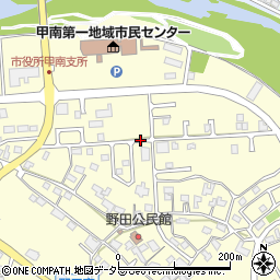 滋賀県甲賀市甲南町野田周辺の地図