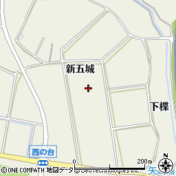 愛知県知多郡阿久比町矢高新五城周辺の地図
