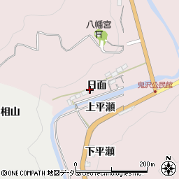 愛知県岡崎市夏山町日面21周辺の地図