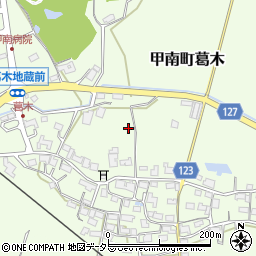 滋賀県甲賀市甲南町葛木周辺の地図
