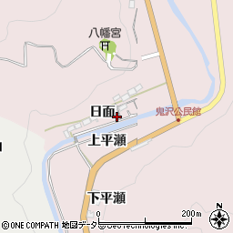 愛知県岡崎市夏山町日面周辺の地図