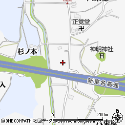 愛知県新城市八束穂西田周辺の地図