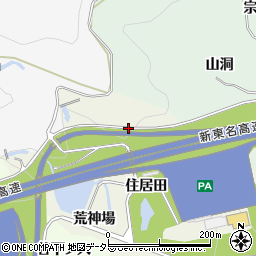 愛知県新城市富永住居田周辺の地図