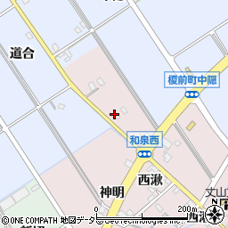 愛知県安城市和泉町長筬8周辺の地図