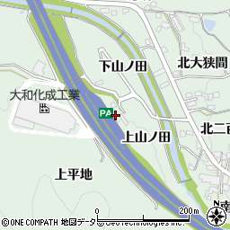 愛知県岡崎市保母町上平地周辺の地図
