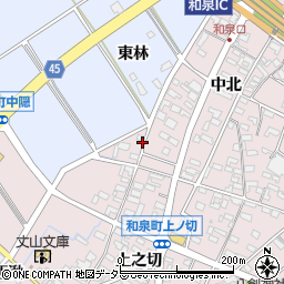 愛知県安城市和泉町上之切161-1周辺の地図