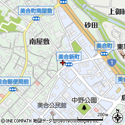 愛知県岡崎市美合町生道周辺の地図